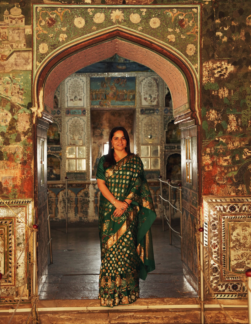 Emerald gold Revival Zari
